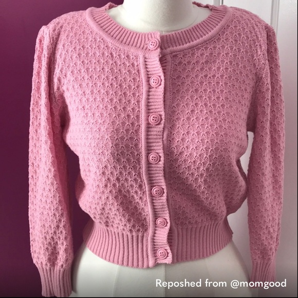 Women's Cardigan Sweater - ye mak pinuo, Pink medium - Picture 1 of 4